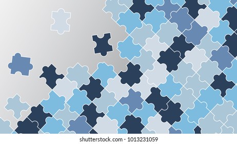 Colorful puzzle piece vector background