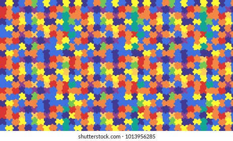 Colorful puzzle piece vector background