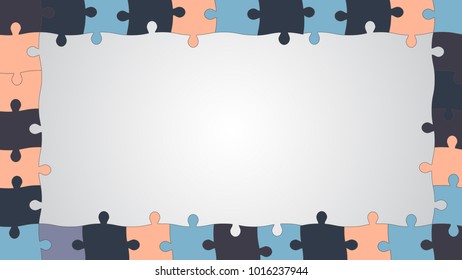 Colorful puzzle piece vector background
