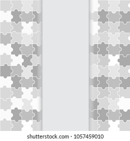 Colorful puzzle piece vector background. Place for your text