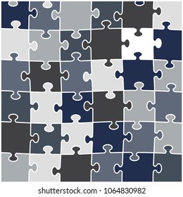 Colorful puzzle piece vector background