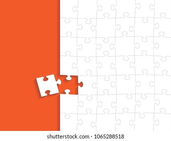 Colorful puzzle piece vector background