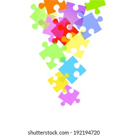 colorful puzzle piece vector background. Vector