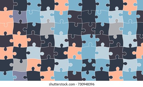 Colorful puzzle piece vector background