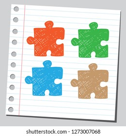 Colorful puzzle pieces