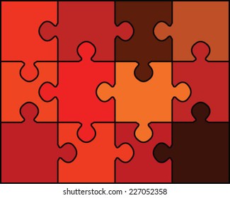 Colorful puzzle, vector illustration