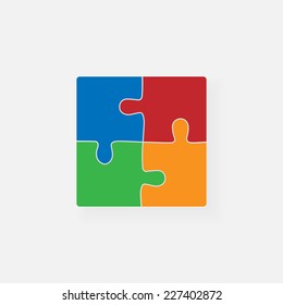 Colorful puzzle vector illustration