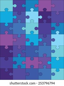 Colorful puzzle, vector illustration