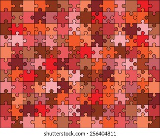 Colorful puzzle, vector illustration