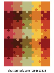 Colorful puzzle, vector illustration