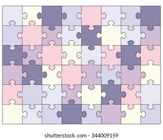 Colorful puzzle, vector illustration