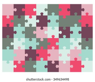 Colorful puzzle, vector illustration