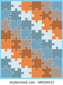 Colorful puzzle, vector illustration