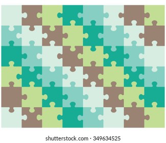 Colorful puzzle, vector illustration