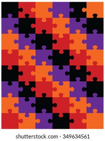 Colorful puzzle, vector illustration
