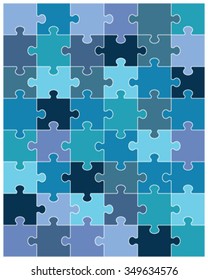 Colorful puzzle, vector illustration