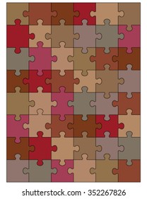 Colorful puzzle, vector illustration