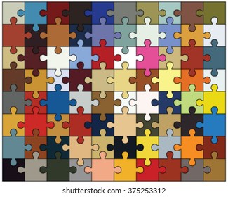 Colorful puzzle, vector illustration