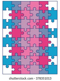 Colorful puzzle, vector illustration