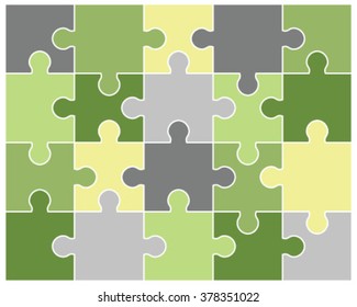 Colorful puzzle, vector illustration
