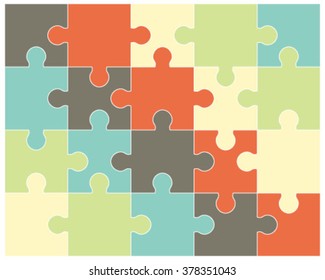 Colorful puzzle, vector illustration