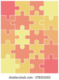 Colorful puzzle, vector illustration