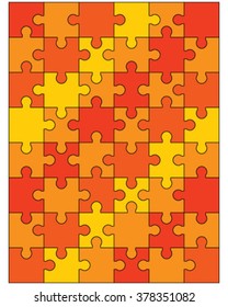 Colorful puzzle, vector illustration