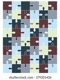 Colorful puzzle, vector illustration