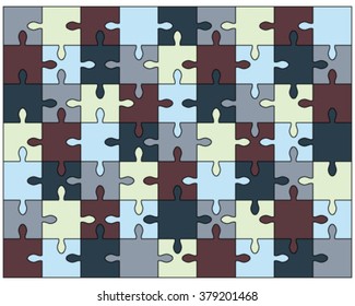 Colorful puzzle, vector illustration