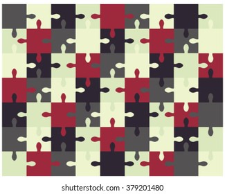 Colorful puzzle, vector illustration