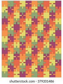 Colorful puzzle, vector illustration