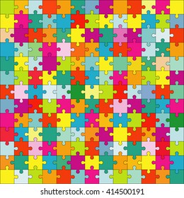 Colorful puzzle, vector illustration