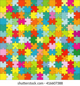 Colorful puzzle, vector illustration