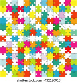 Colorful puzzle, vector illustration