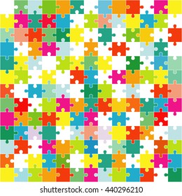 Colorful puzzle, vector illustration