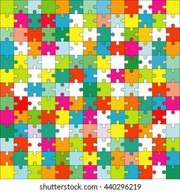 Colorful puzzle, vector illustration