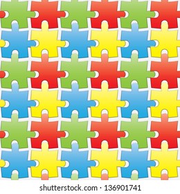 colorful puzzles. seamless background. eps10