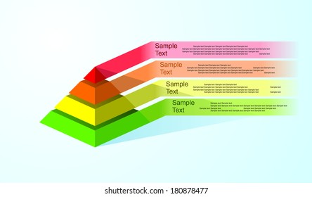 Colorful pyramid diagram