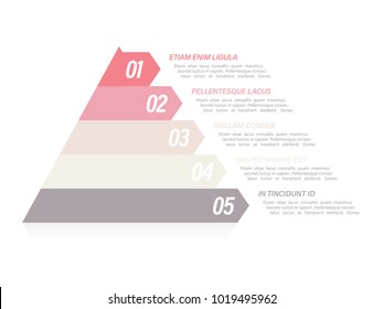 Colorful Pyramid Infographic In Five Steps