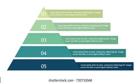 Colorful Pyramid Infographic In Five Steps