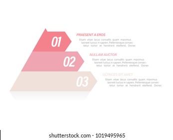 Colorful Pyramid Infographic In Three Steps