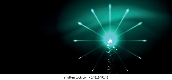 Colorful pyrotechnics show. Sky clouds. Black background. Festival celebration. Abstract fireworks dark sky night for celebration design.