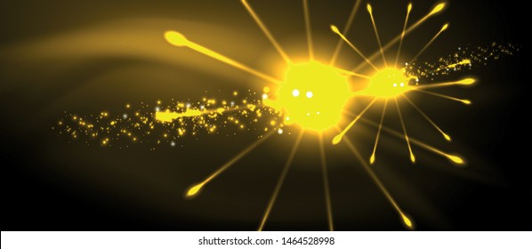 Colorful pyrotechnics show. Sky clouds. Black background. Festival celebration. Abstract fireworks dark sky night for celebration design.