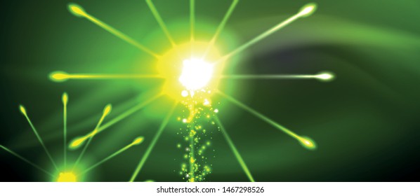 Colorful pyrotechnics show. Sky clouds. Black background. Festival celebration. Abstract fireworks dark sky night for celebration design.