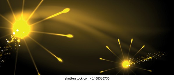 Colorful pyrotechnics show. Sky clouds. Black background. Festival celebration. Abstract fireworks dark sky night for celebration design.