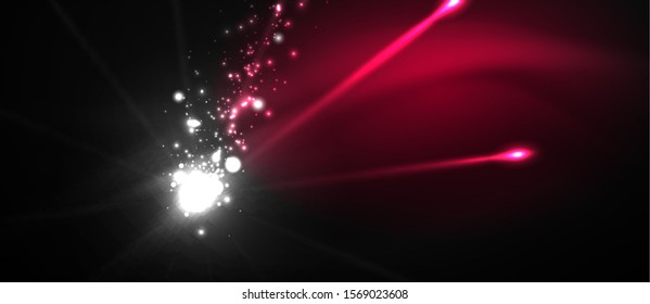 Colorful pyrotechnics show. Sky clouds. Black background. Festival celebration. Abstract fireworks dark sky night for celebration design.