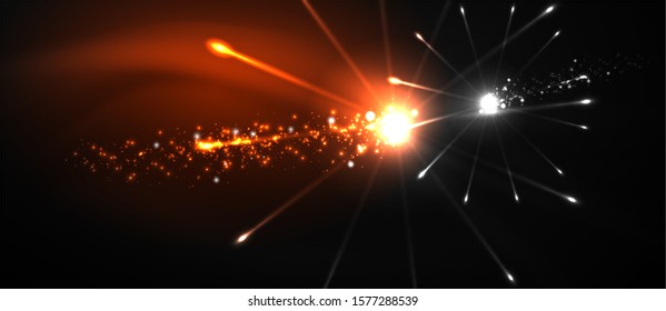 Colorful pyrotechnics show. Sky clouds. Black background. Festival celebration. Abstract fireworks dark sky night for celebration design.