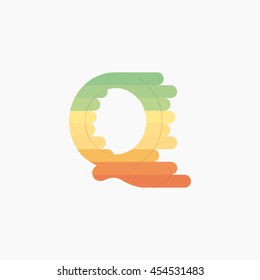 Colorful q Letters, vector design template elements for design