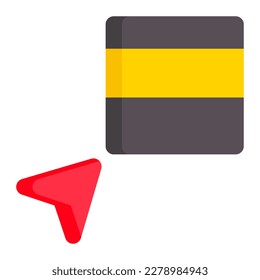Colorful Qibla direction in flat icon. Compass, navigation, pray, haj, umrah, makkah, arab, islam
