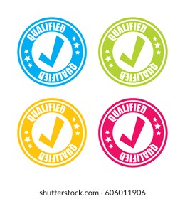 Colorful Qualified Stamp Labels